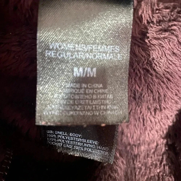 The North Face Osito Silken Raschel Fleece Jacket Dark Purple Size Medium - Picture 8 of 10